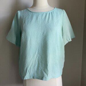 Cooper and Ella Mint Green textured short-sleeved blouse